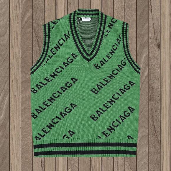 Balenciaga Green Sweater Vest - Picture 1 of 6